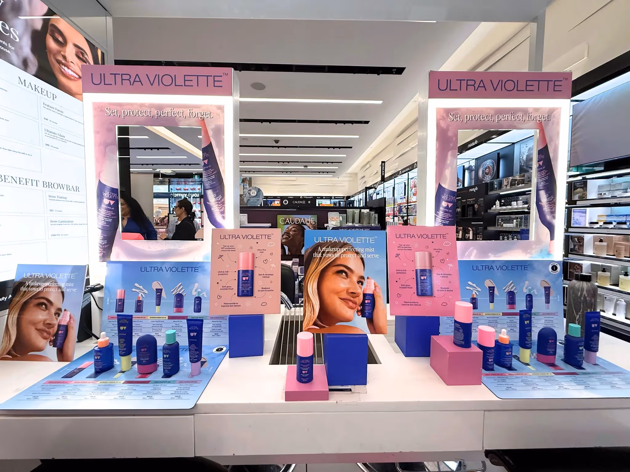 Ultra Violette brand activation display at Sephora retail store in Ontario
