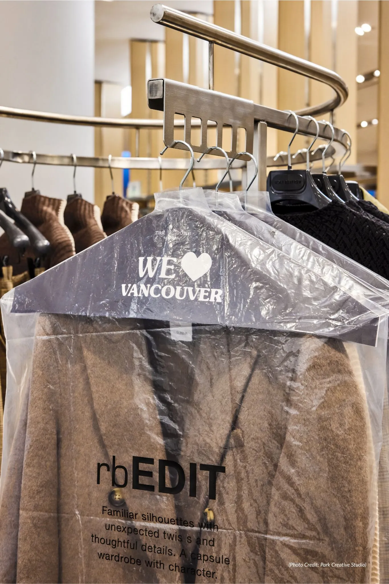 rag & bone luxury pop-up display at Holt Renfrew Vancouver, 2025