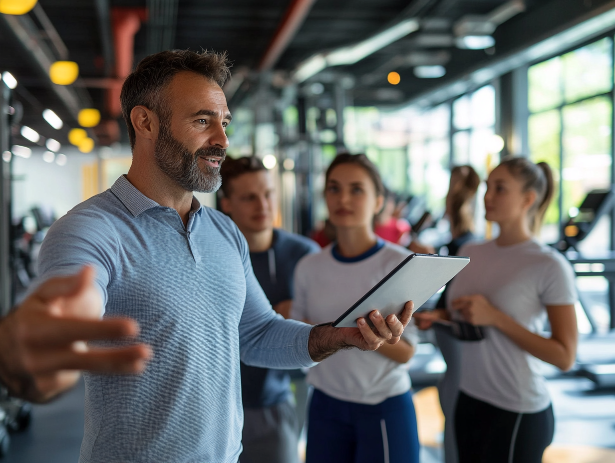 On site training at a gym
