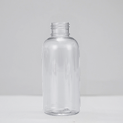 Clear PET boston round 120mL plastic bottle with 24mm neck finish