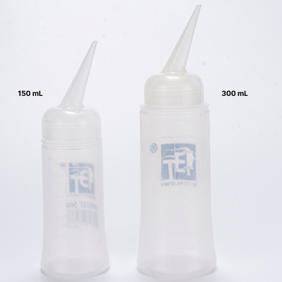PE squeeze bottle 150mL with 43mm wide-mouth neck finish