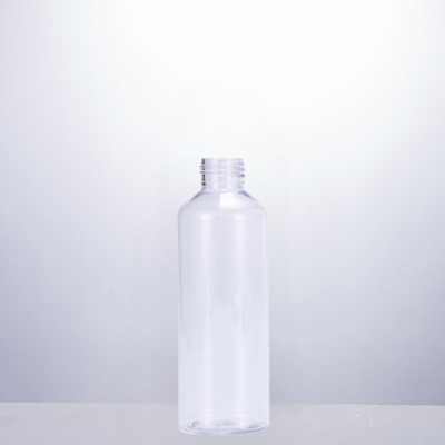 Clear PET bullet cosmo round 180mL plastic bottle with 24mm neck finish
