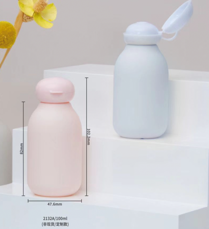 Cylindrical 190mL PE plastic bottle with 25mm neck finish
