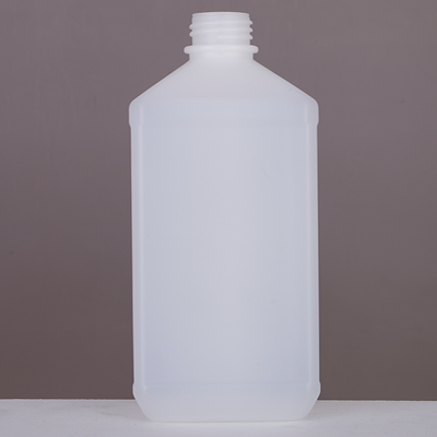 White HDPE square 1000mL plastic bottle with 28mm neck finish