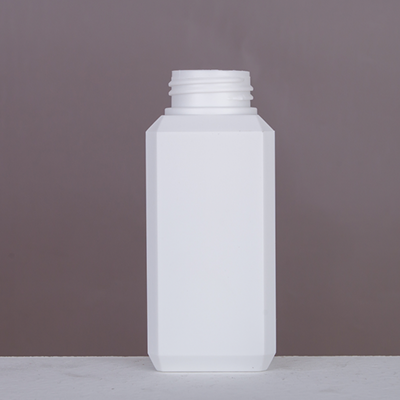 White HDPE square 120mL plastic bottle with 28mm neck finish