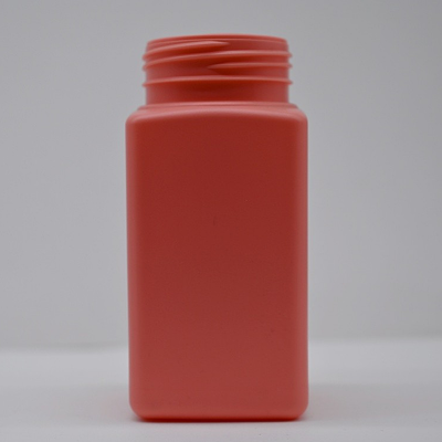 White HDPE square 470mL plastic bottle with 57mm wide-mouth neck finish