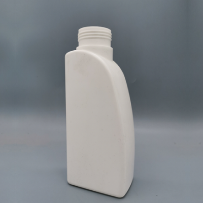 Oblong 500mL PE plastic bottle with 42mm neck finish