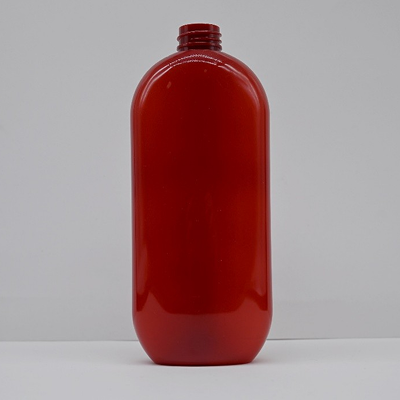 Clear PET oblong 500mL plastic bottle with 26mm neck finish