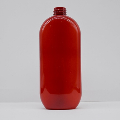 Clear PET oblong 520mL plastic bottle with 28mm neck finish
