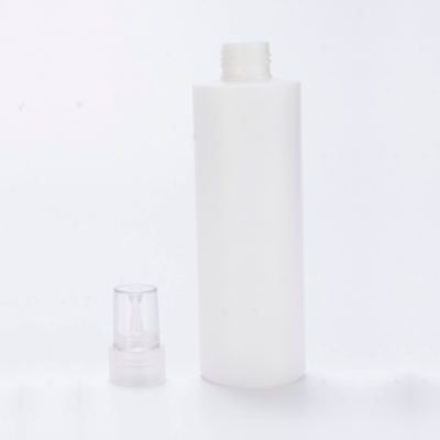 Flat shoulder 120mL PE plastic bottle with 24mm neck finish