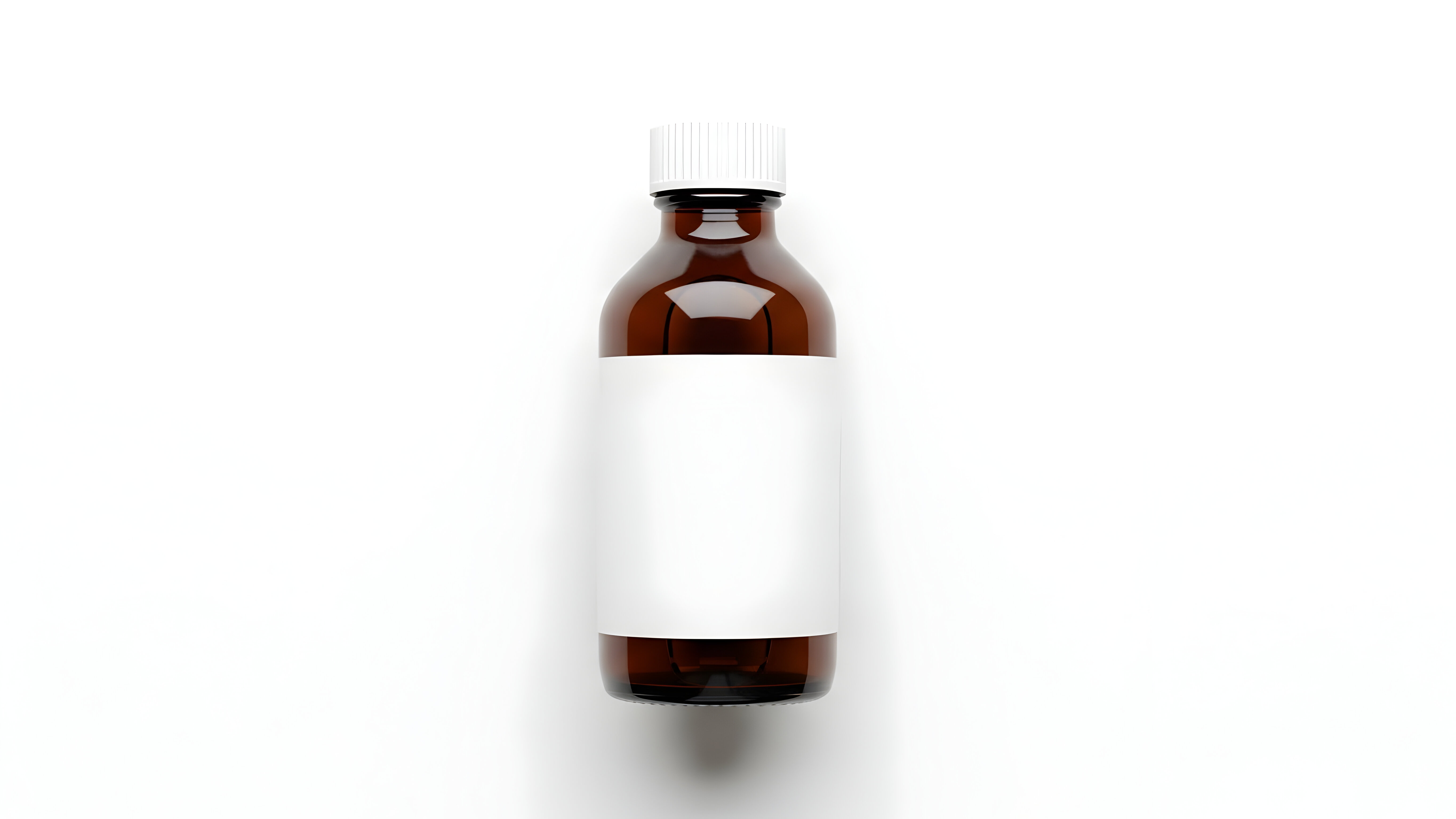 Blank supplement bottle label showing available panel space