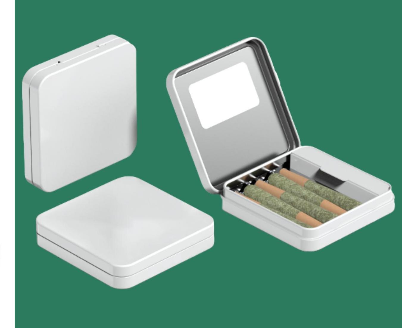 Cannabis packaging tins for the Colorado market