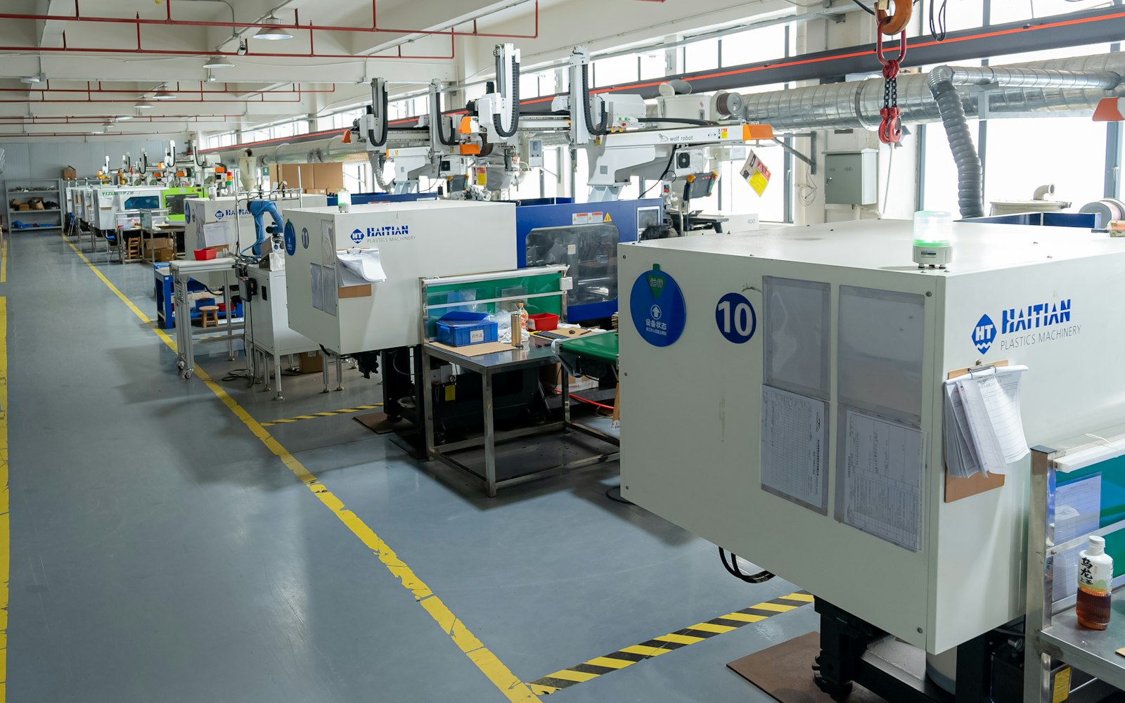 A factory filled with lots of machines and machinery
