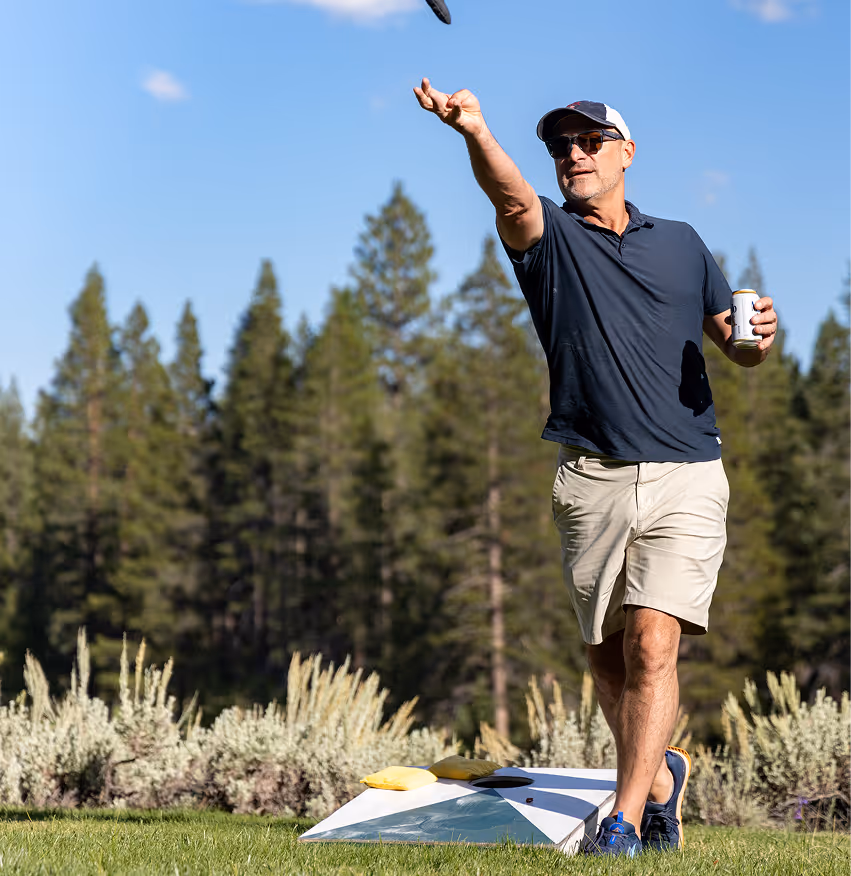 man in golf field