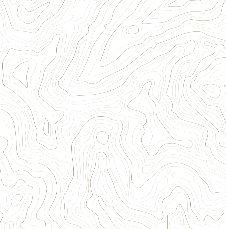 Abstract topographic contour lines in beige on a black background forming irregular shapes.