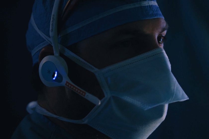 Surgeon wearing Pro11 Healthcare Headsets | Quail Digital