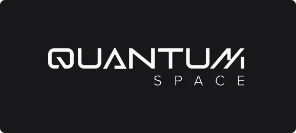 Quantum Space logo in all caps

