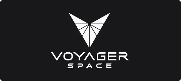 Voyager Space logo with V-shaped emblem

