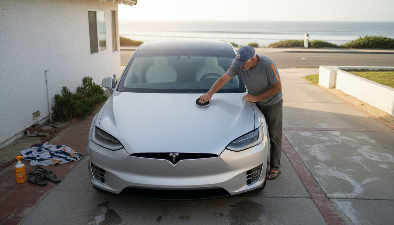 SUV receiving UV and salt protection detailing