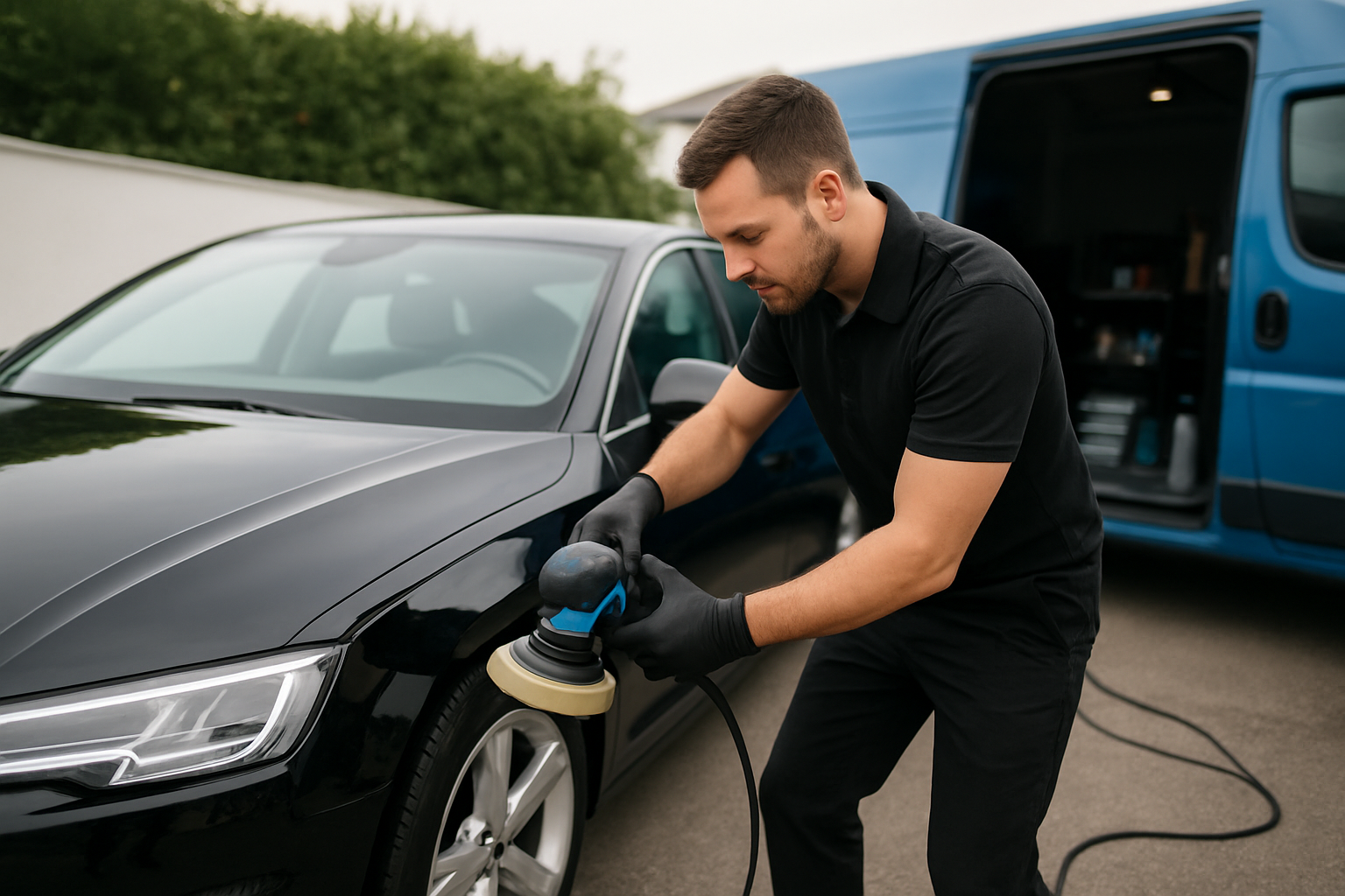 Illustration for When to Choose Mobile Car Detailing related to Mobile Car Detailing vs Shop Detailing in San Diego