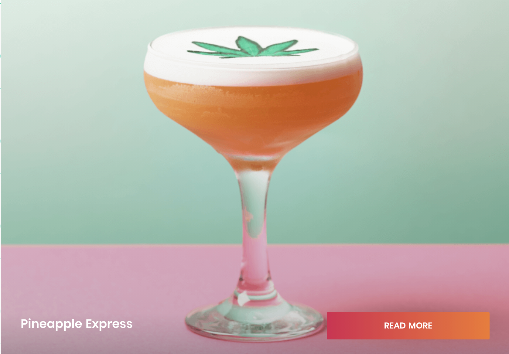 A cocktail with a edible cocktail decoration, in a custom shape.