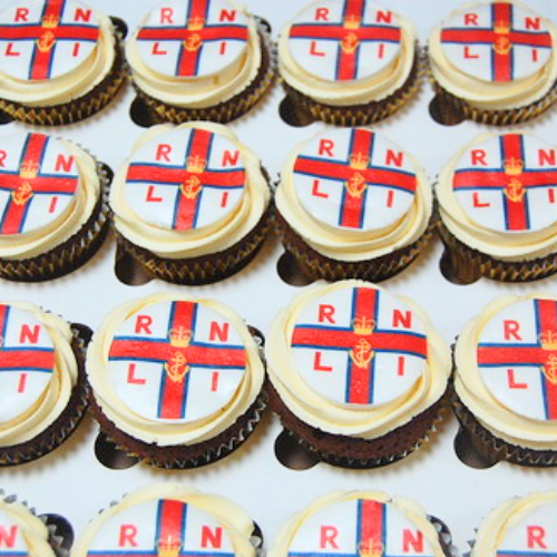 RNLI cupcakes for a chairty event.