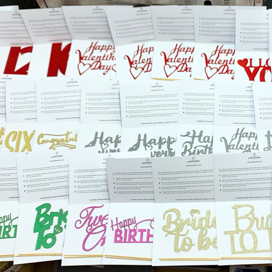 Multi-coloured glitter toppers in our 12 glitter shades. 