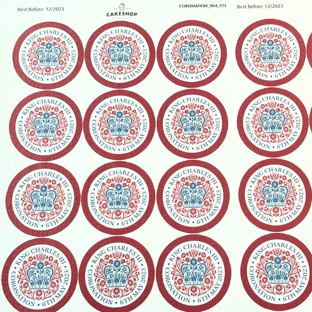 Our King Charles III Cupcake Toppers.