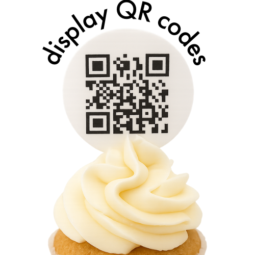 QR code on an edible topper.