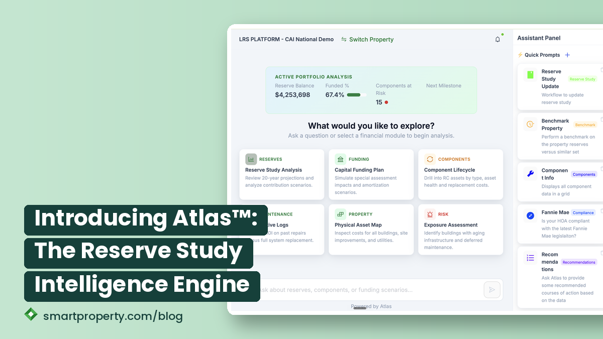 SmartProperty® Launches Atlas™ the Nation’s First Reserve Study Intelligence Engine