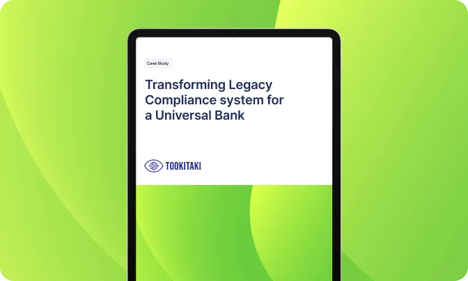 Transforming Legacy Compliance system for a Universal Bank
