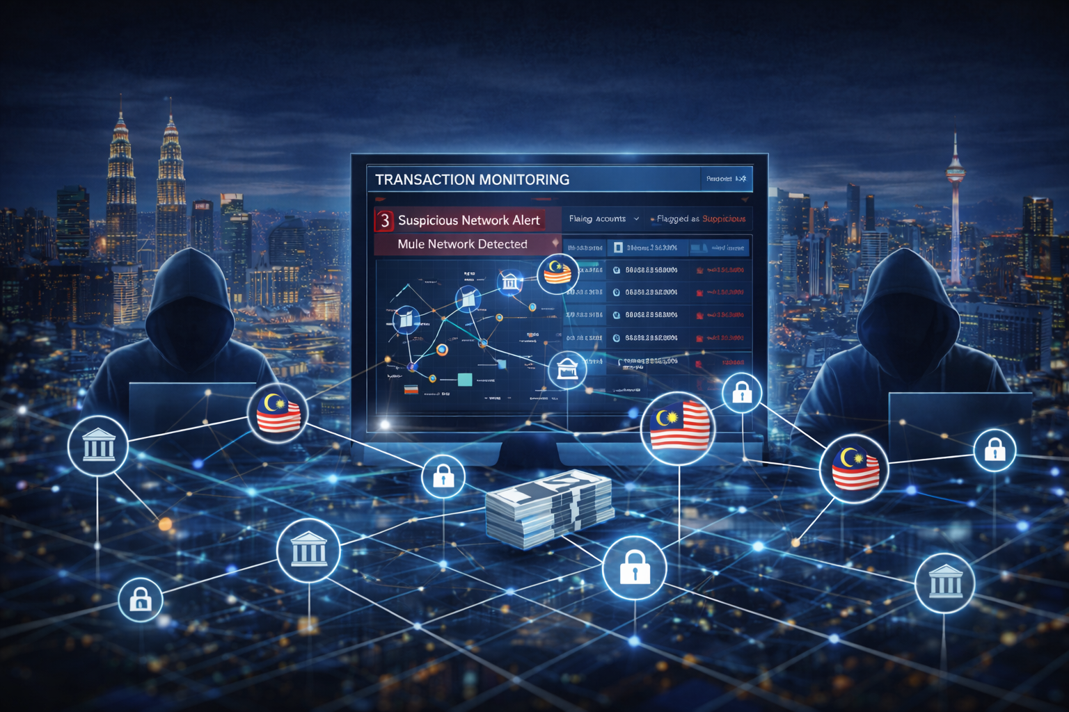 Detecting Money Mule Networks Using Transaction Monitoring in Malaysia