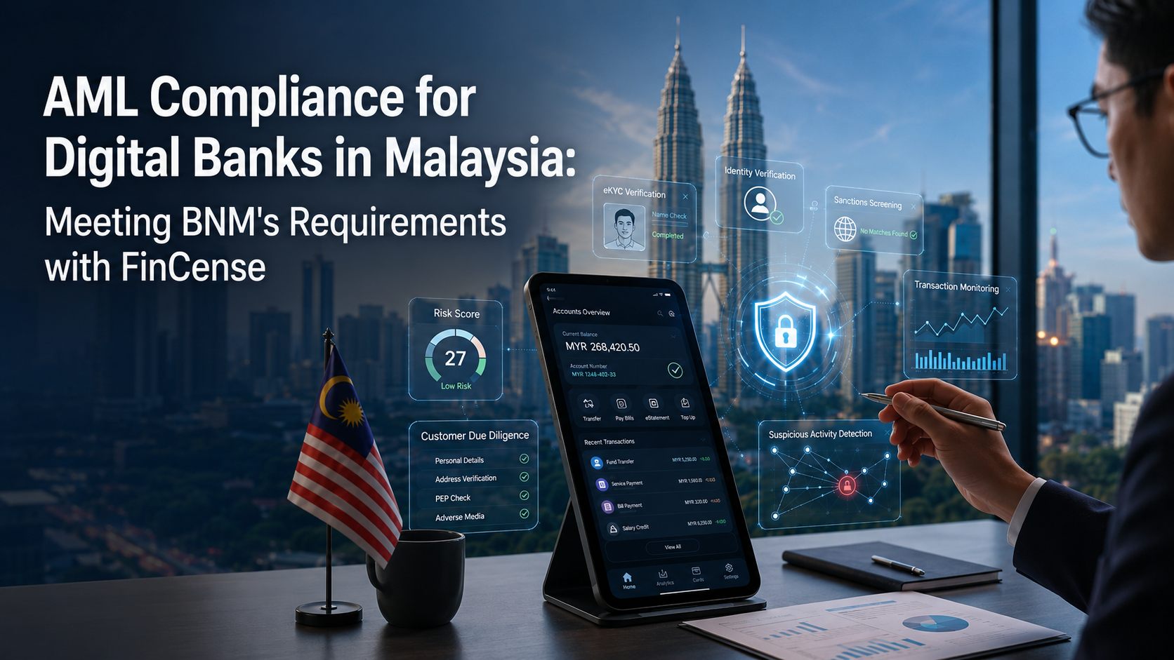 AML Compliance for Digital Banks in Malaysia: Meeting BNM's Requirements with FinCense