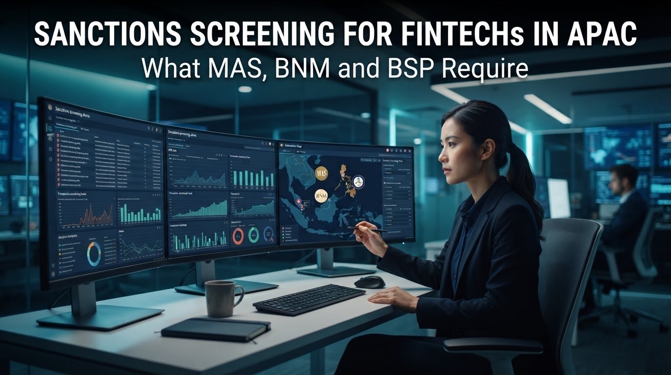 Sanctions Screening for Fintechs in APAC: What MAS, BNM and BSP Require