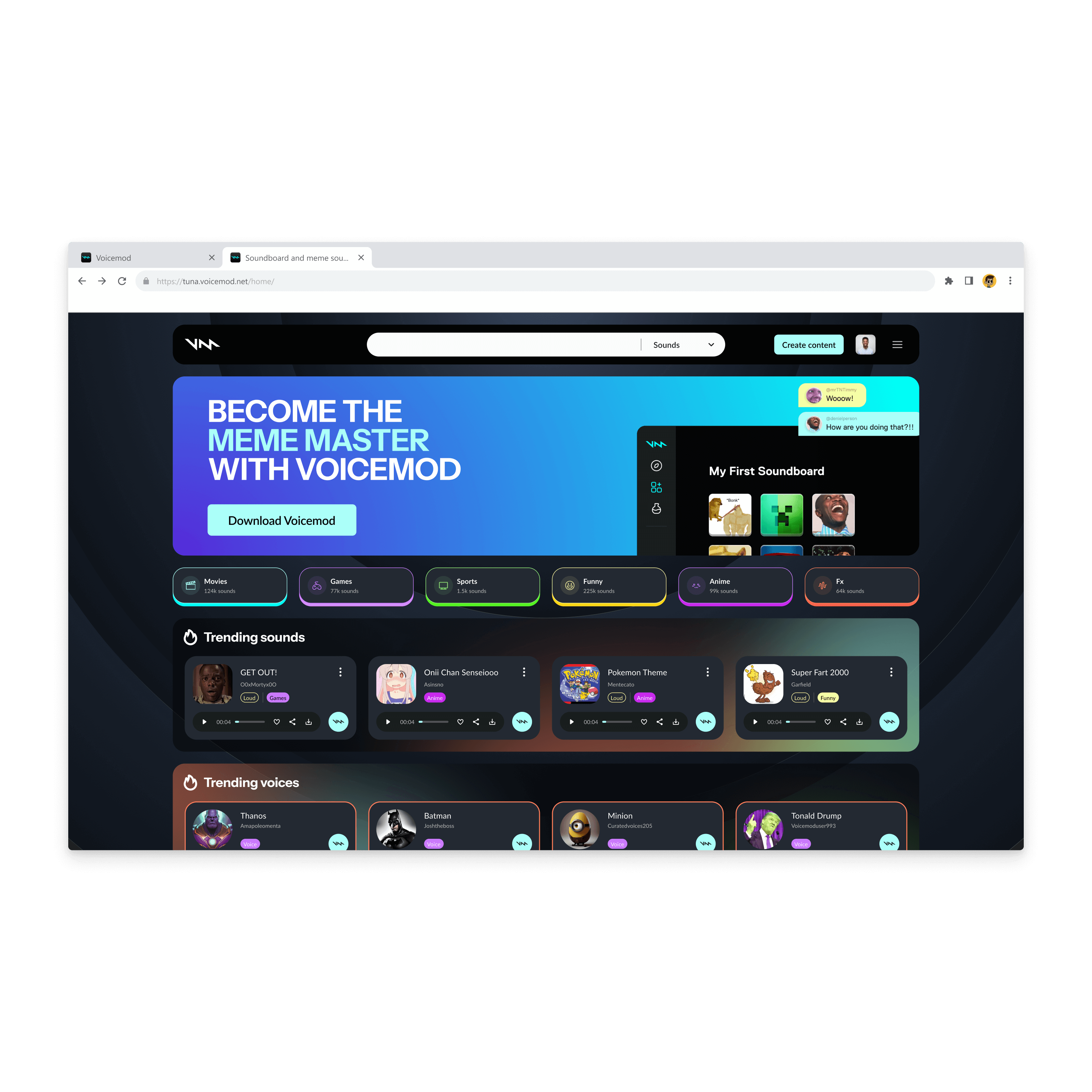 tuna landing page