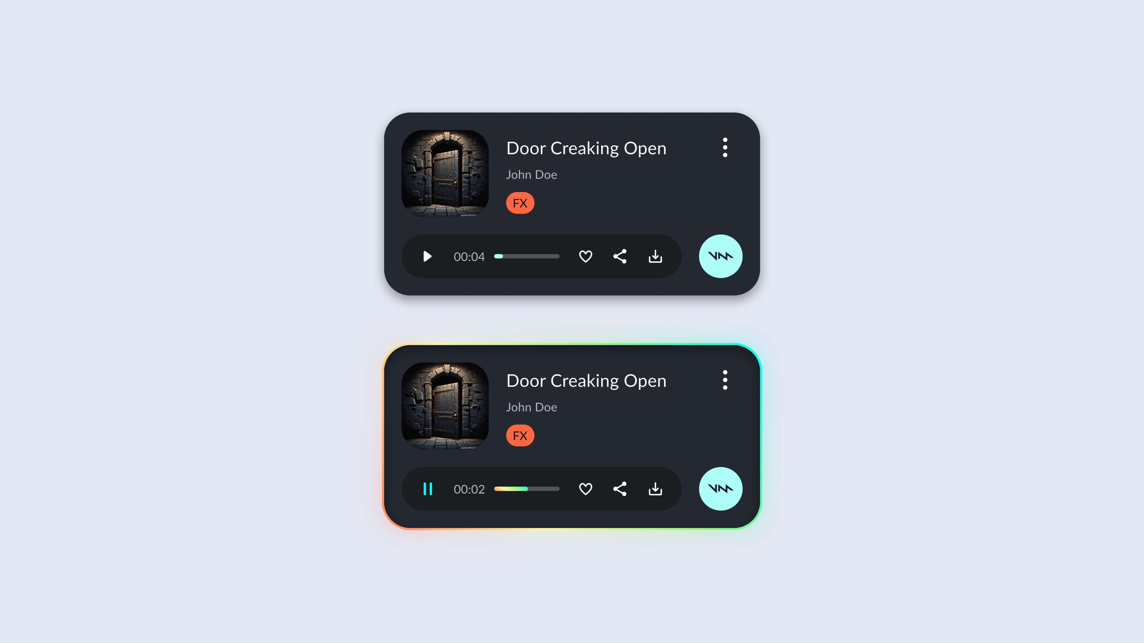 Tuna card user interface