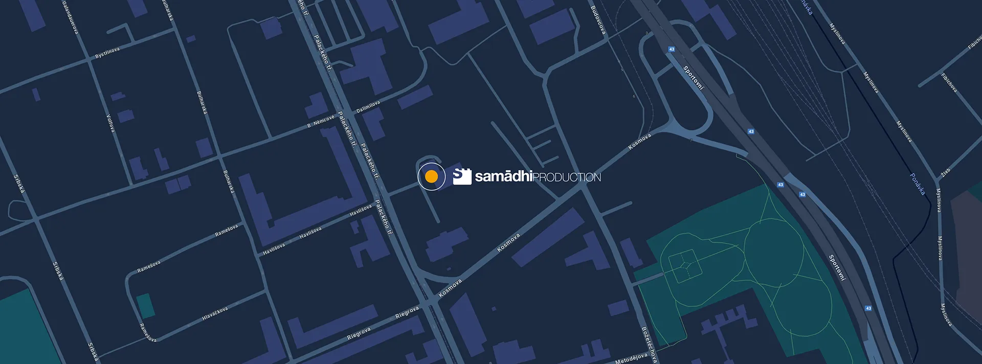 lokace studia samadhi production na mape google maps adresa brno kralovo pole