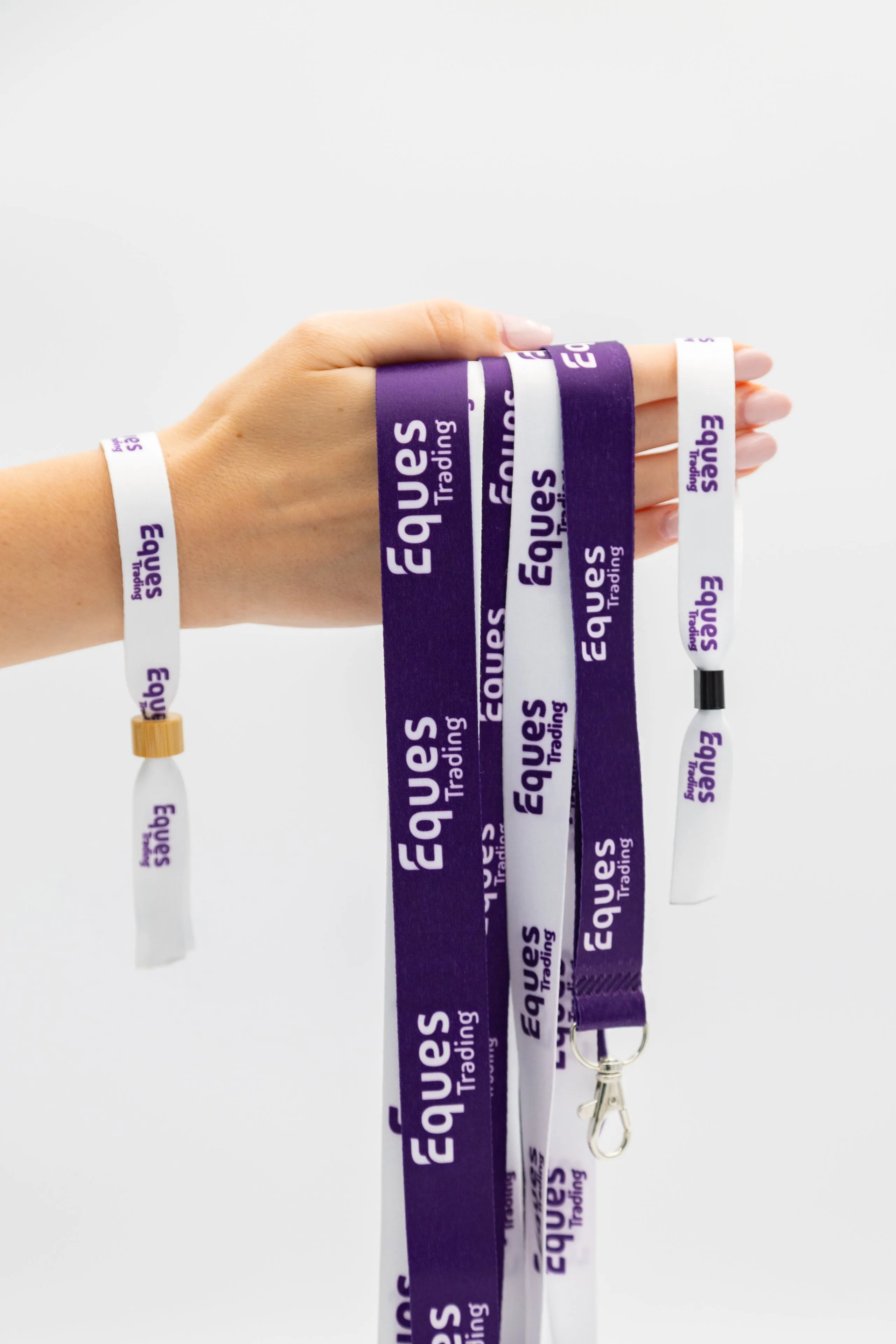 A hand holding Lanyards manufactured by Lanyardy