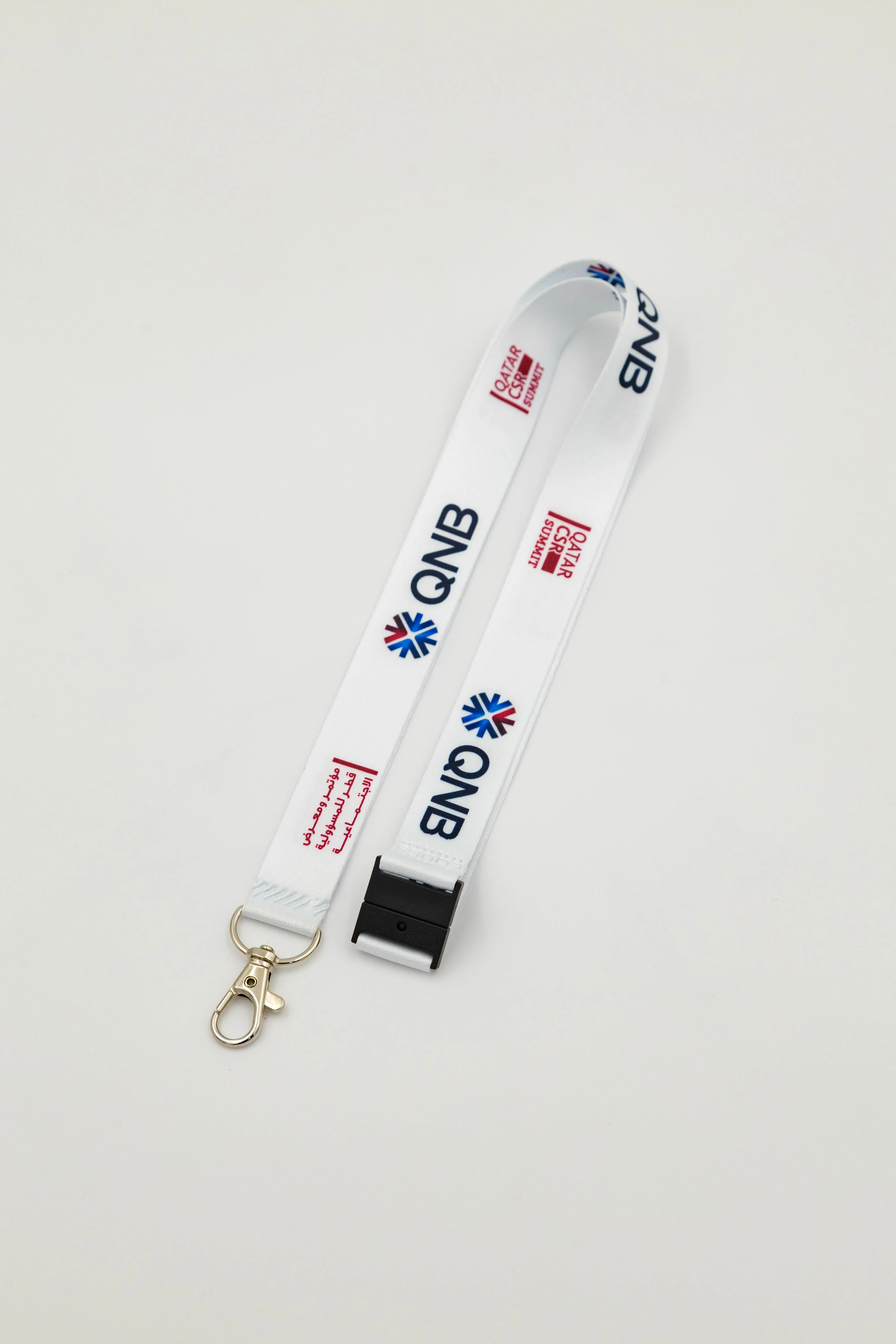 Custom event lanyards with branded card inserts