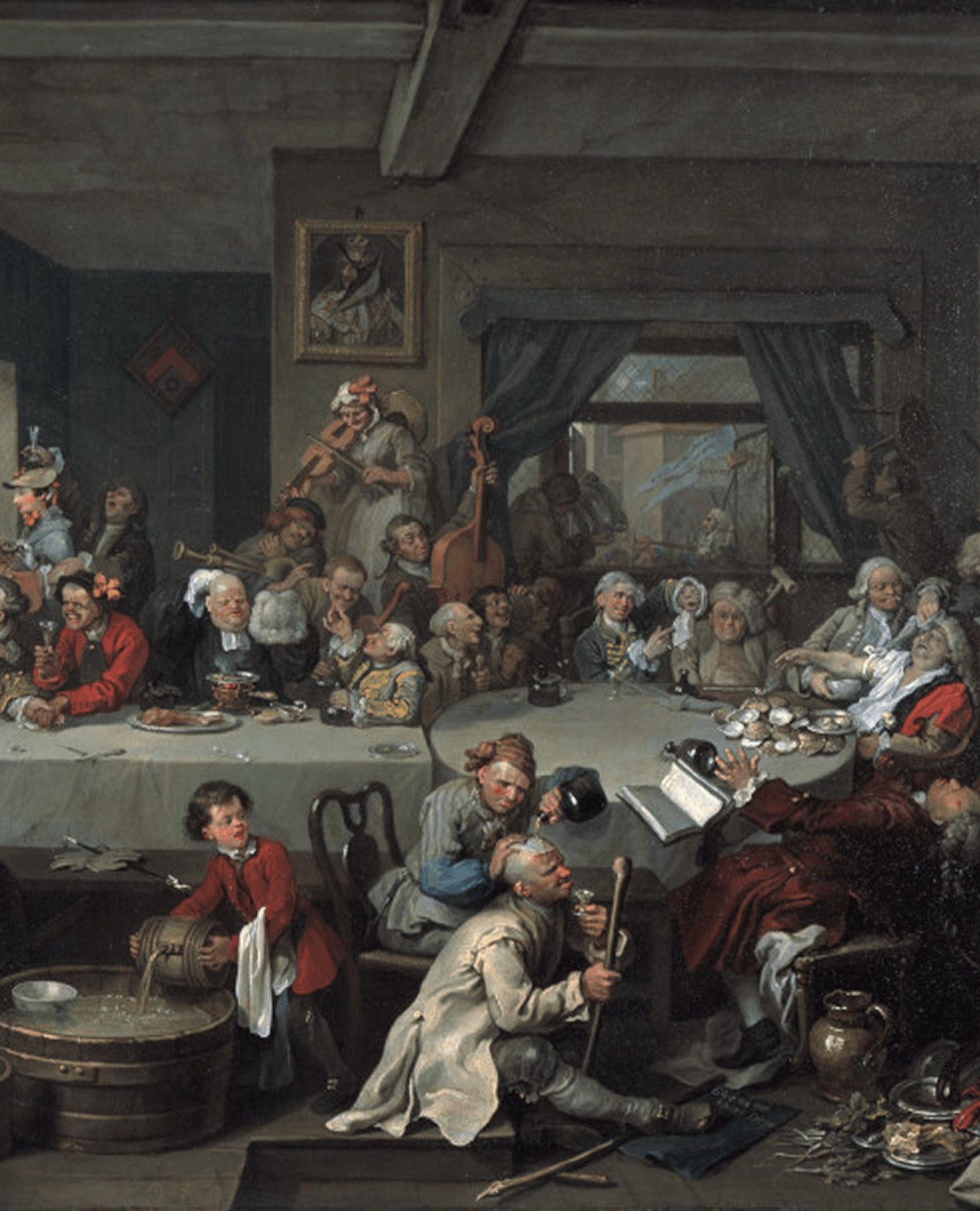 "The Humours of an Election I: An Election Entertainment" (1754-55) by William Hogarth 