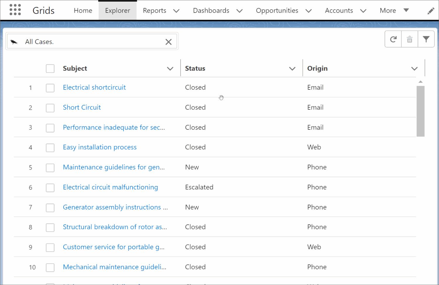 multi sorting feature animation