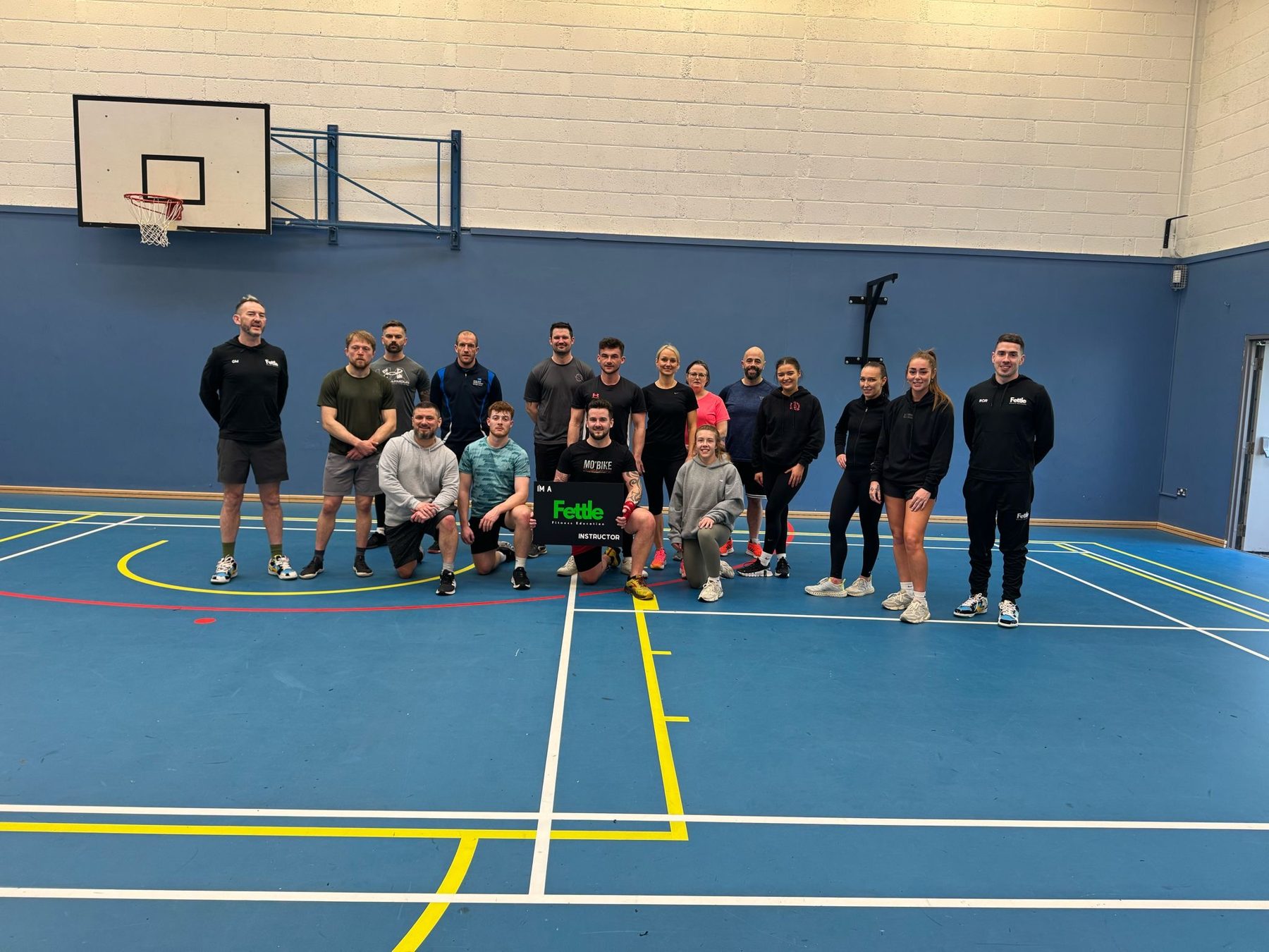Fettle tutors Ryan O'Reilly and Glen McCready with students on an in-person instructor course