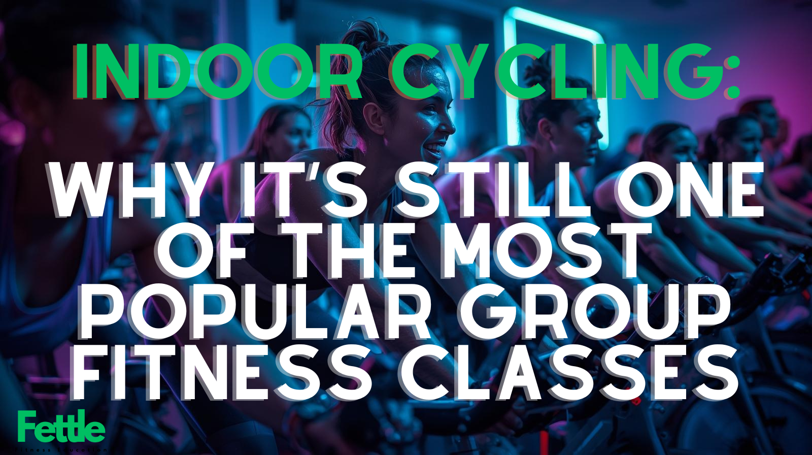 Indoor cycling group fitness class