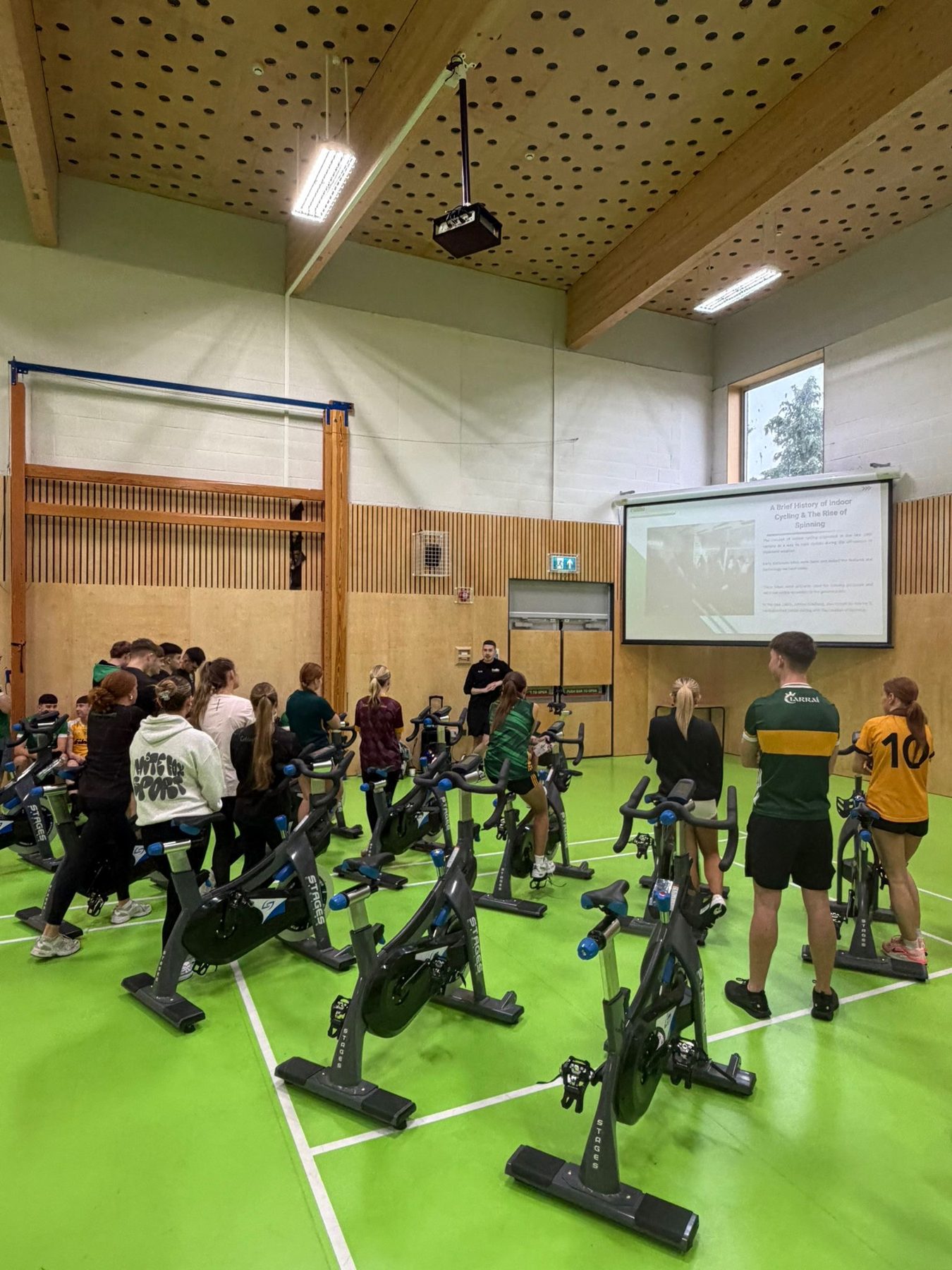 Indoor cycling instructor training theory session