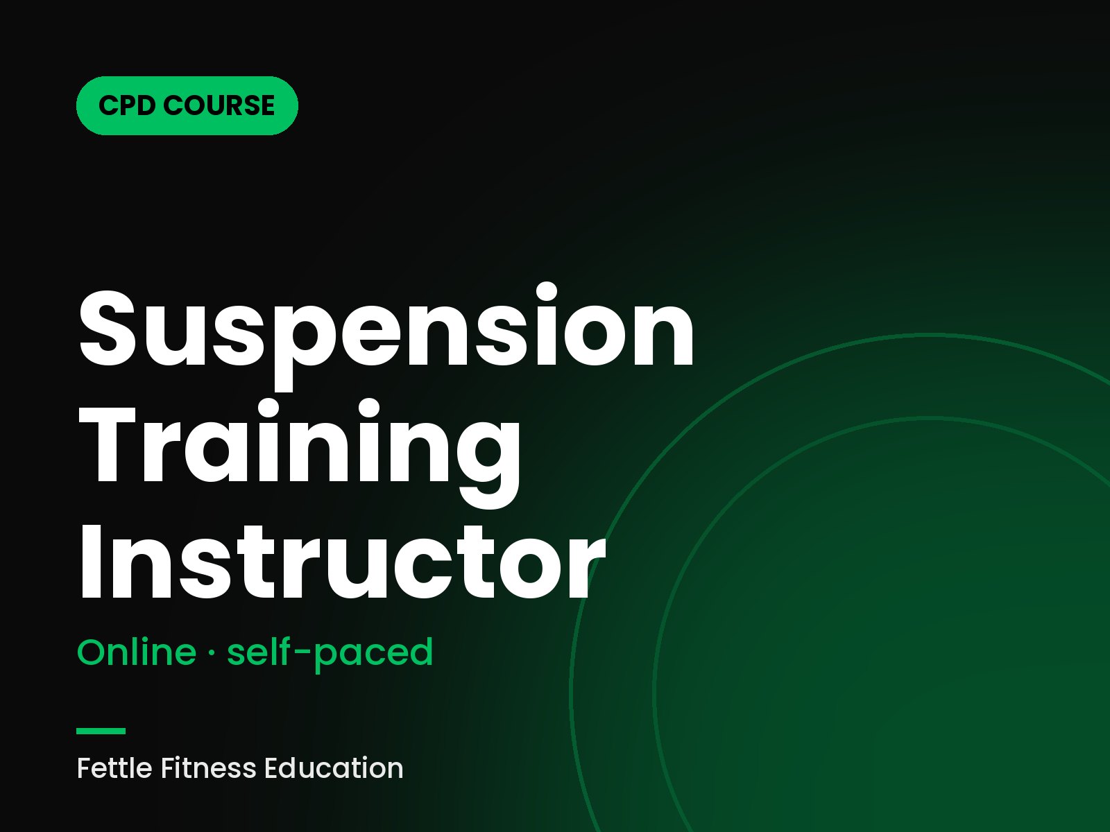 Suspension Training Instructor course online - Fettle Fitness Education