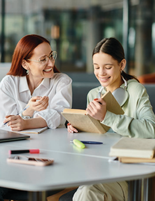 Student and tutor at Score Academy Miami