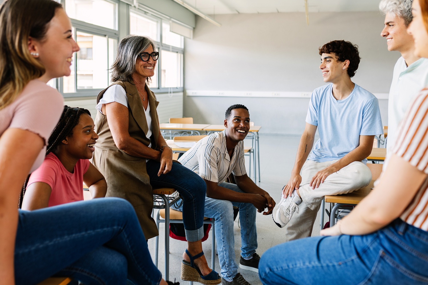 Score Academy teacher and students