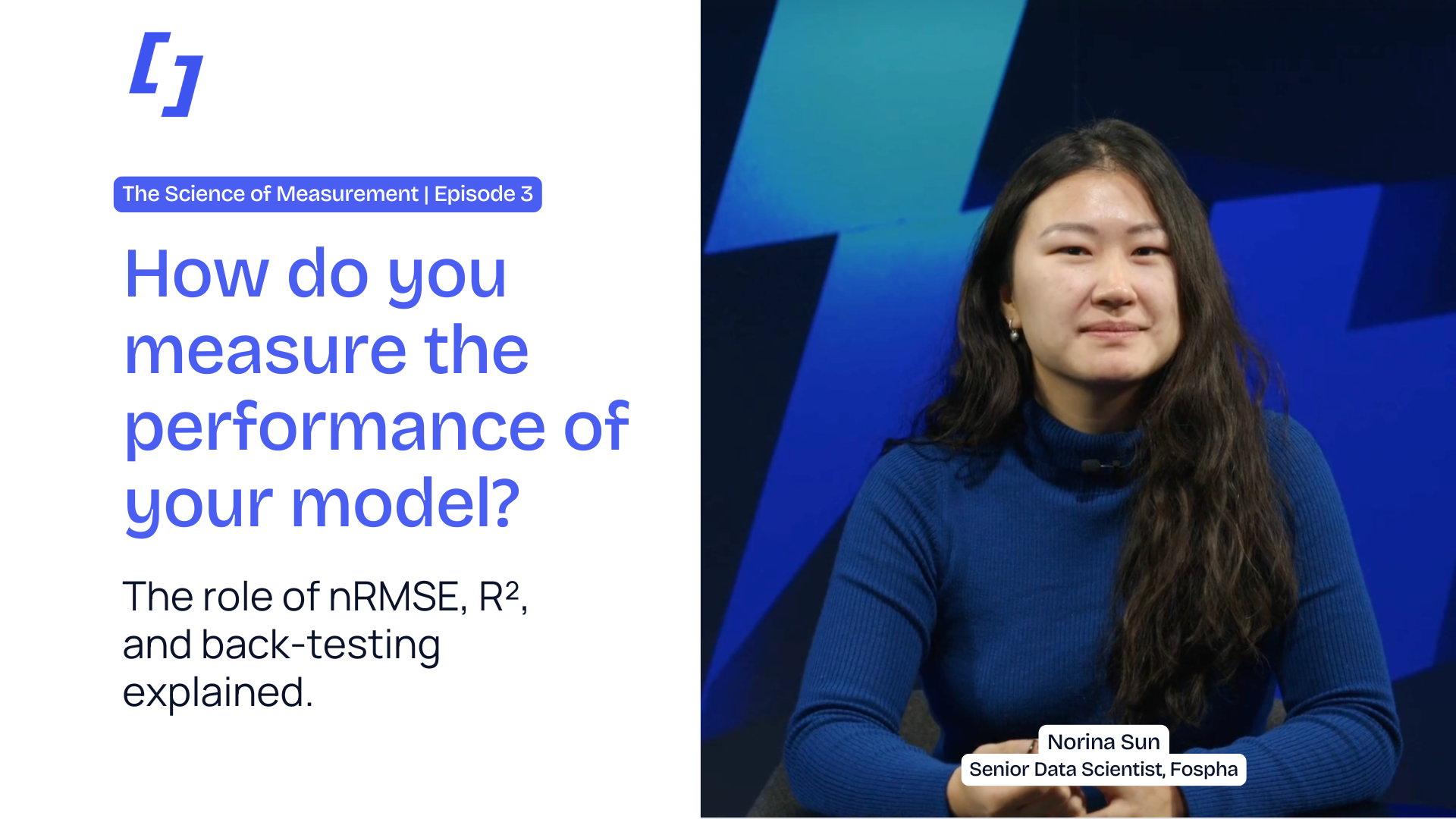 How do you measure the performance of your model? The role of nRMSE, R², and back-testing explained.