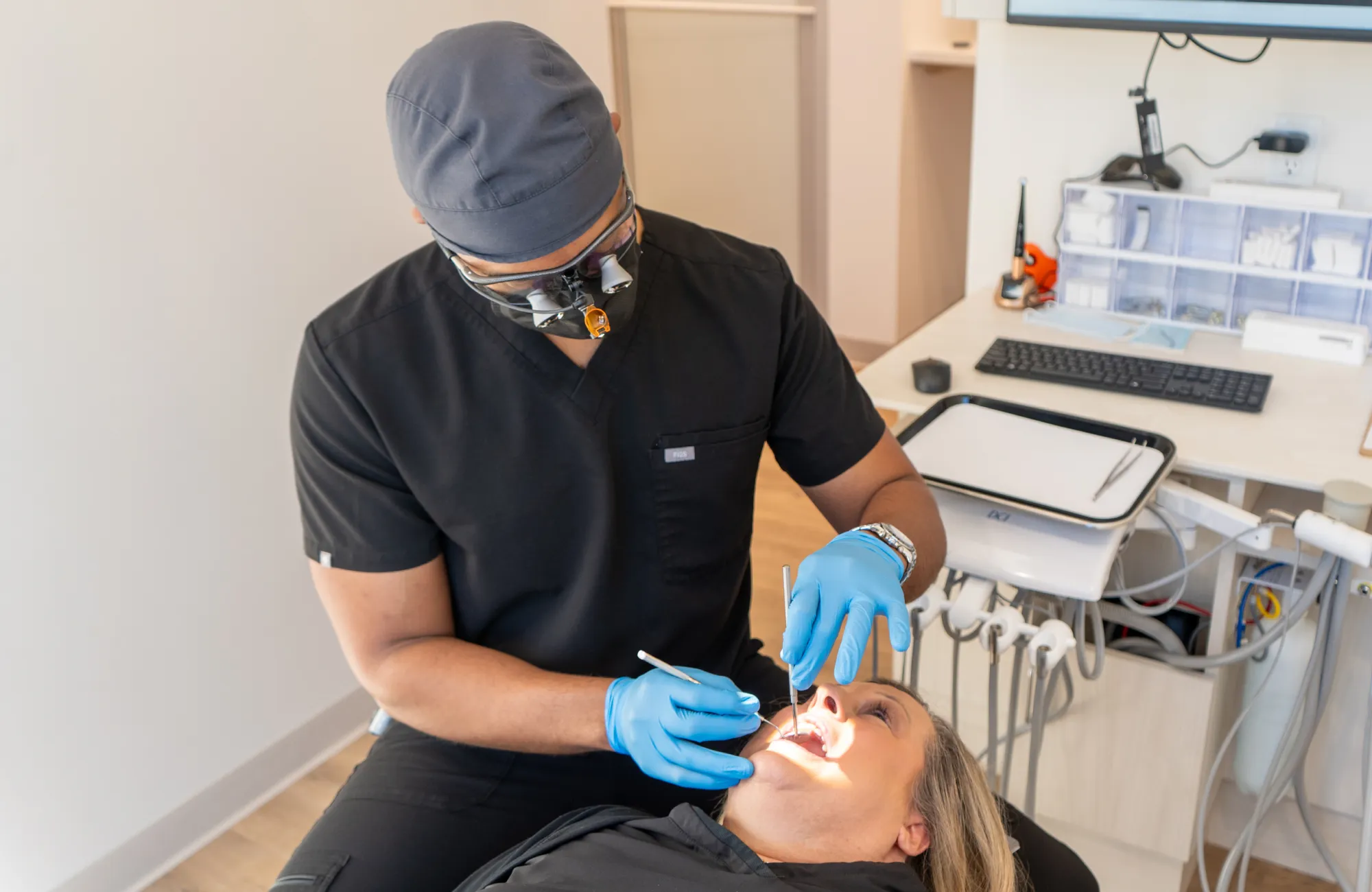 Dr. Smith checking patient