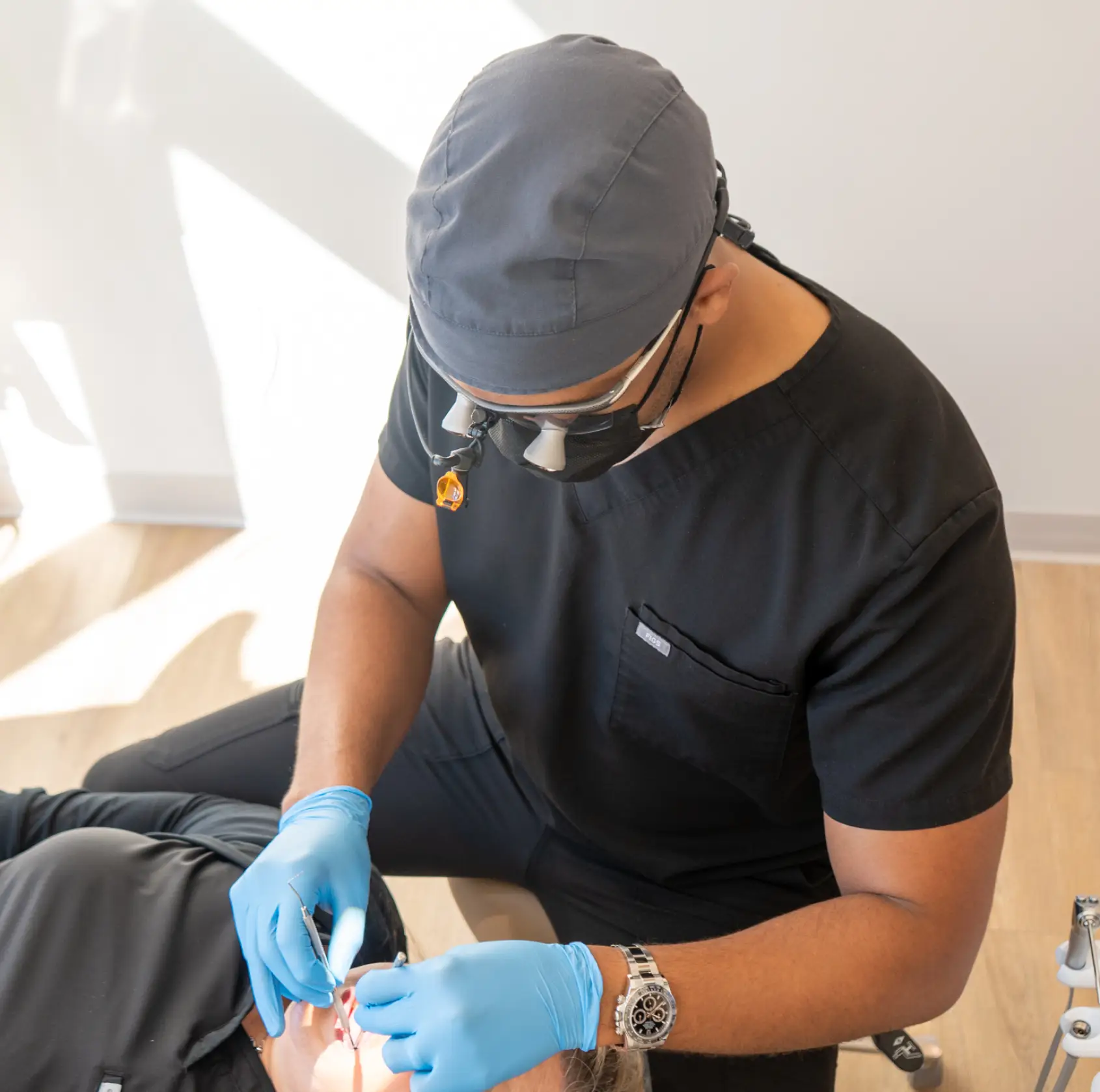 Dr. Smith checking patient